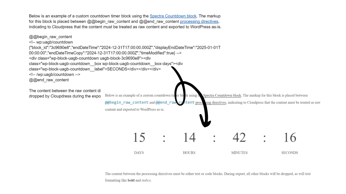 Export custom Gutenberg blocks